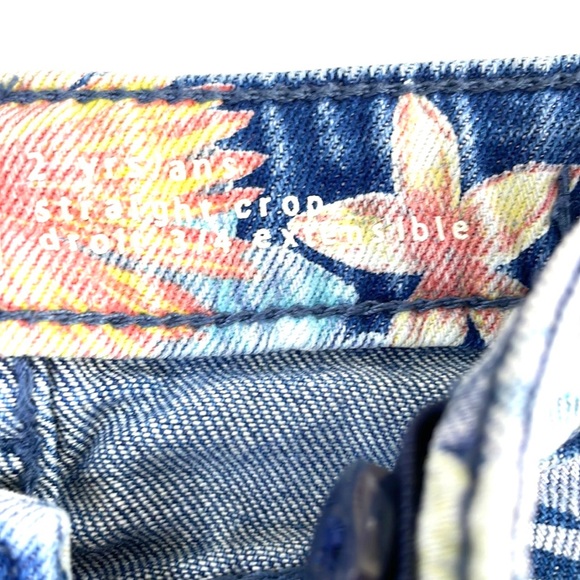 Gap Baby Tropic Floral Straight Crop Jeans, Size 2 Years - Picture 5 of 7